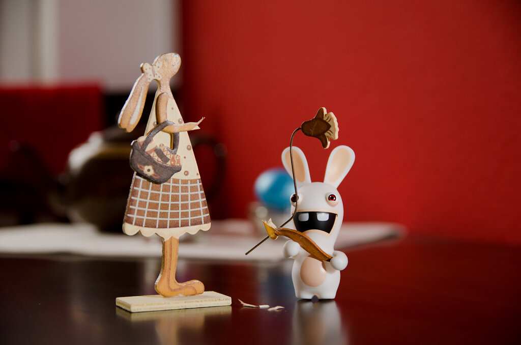 Rayman Rabbid Holzfigur